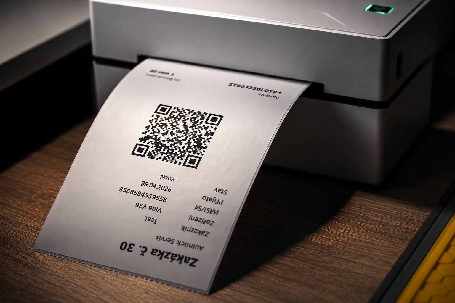 QR štítek pro servisní zakázku
